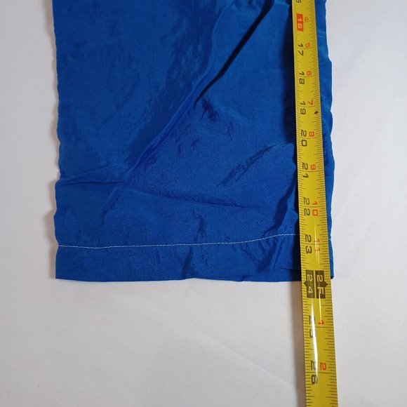 Vintage Reebok Men's Size L Spell Out Blue White Long Nylon Windbreaker Jacket - Picture 10 of 10